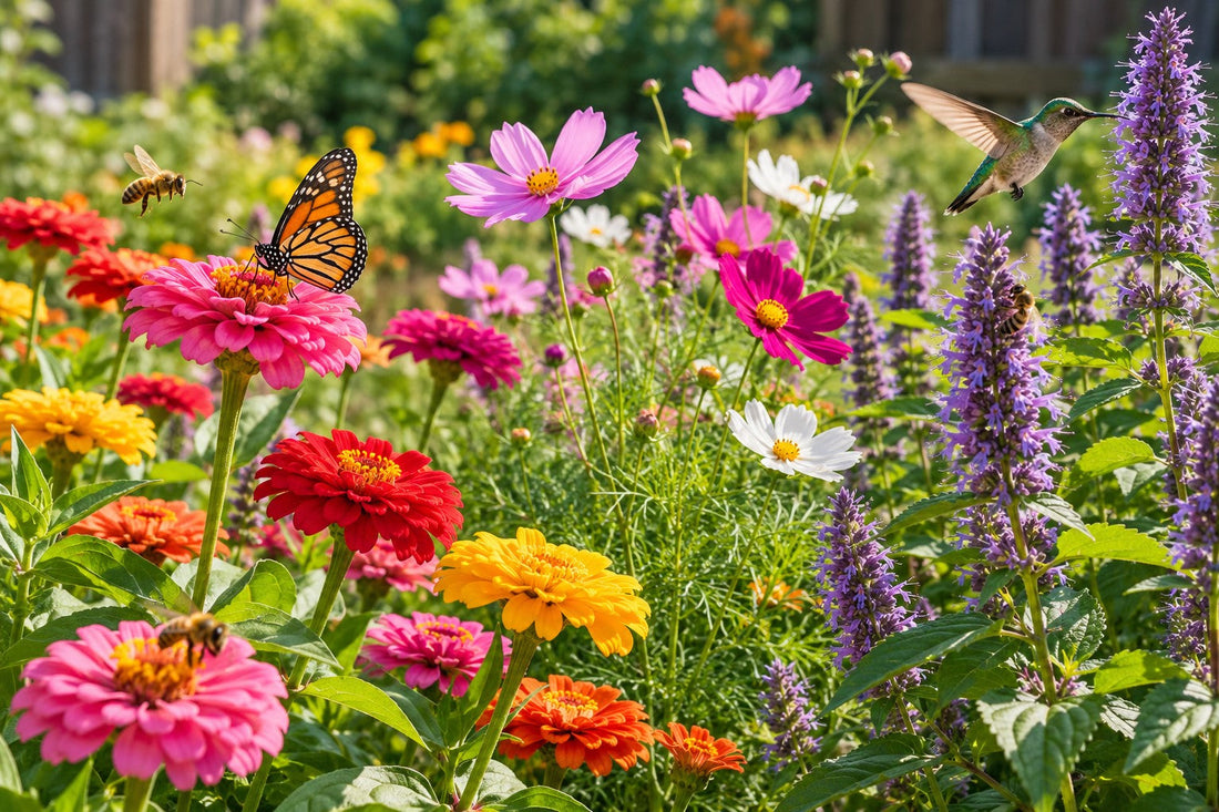Pollinator Attracting Flowers: Zinnias, Cosmos, Agastache and More