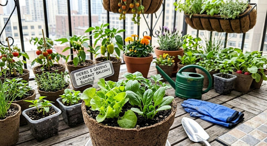 easy vegetables growing in containers on a balcony for small space home gardening
