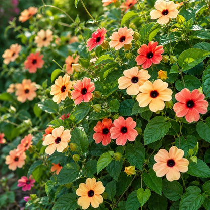 African Sunset Thunbergia Seeds - Heirloom Flower Plant for Home Gardens
