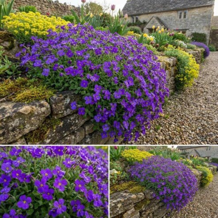 Aubrieta Cultorum Seeds - Heirloom Flower Plant for Home Gardens