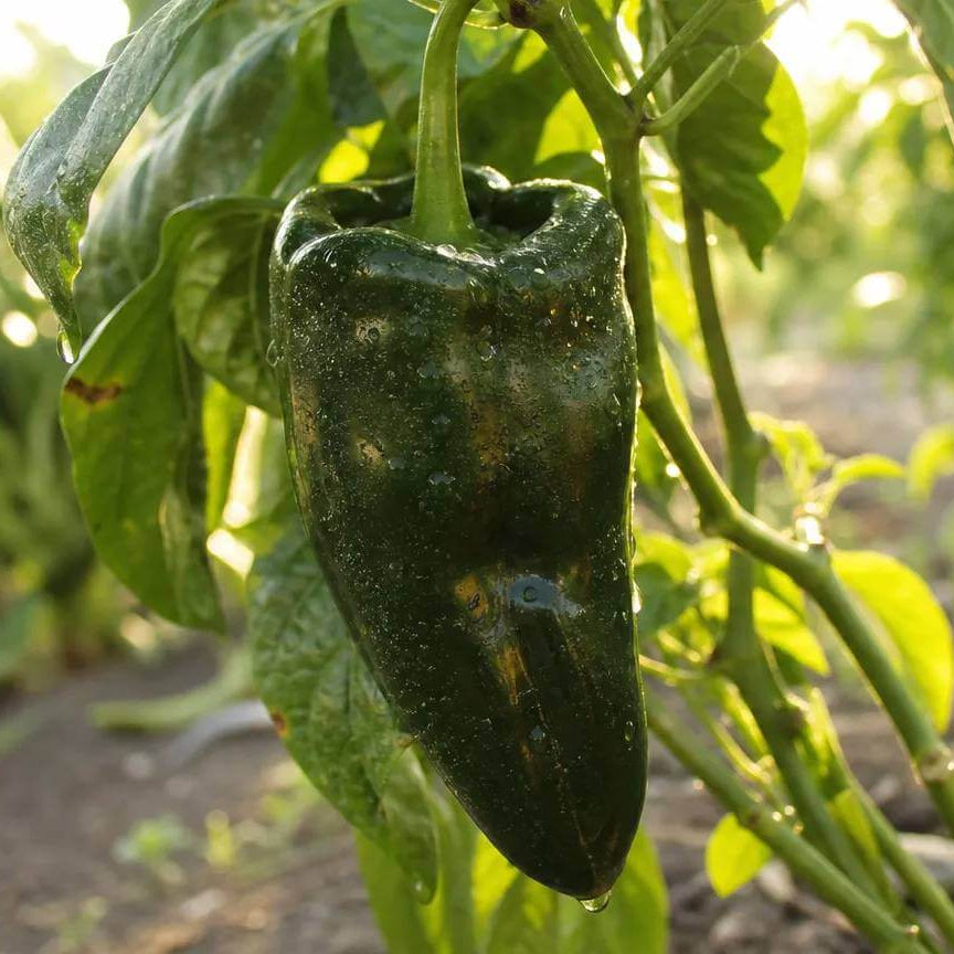 Chile Poblano Seeds - Heirloom Vegetable Plant for Home Gardens