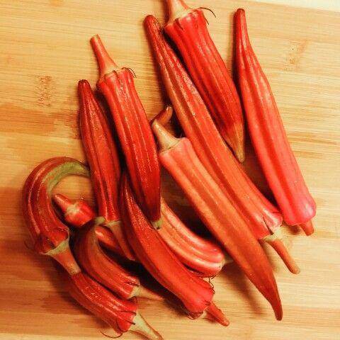 Orange Okra Seeds