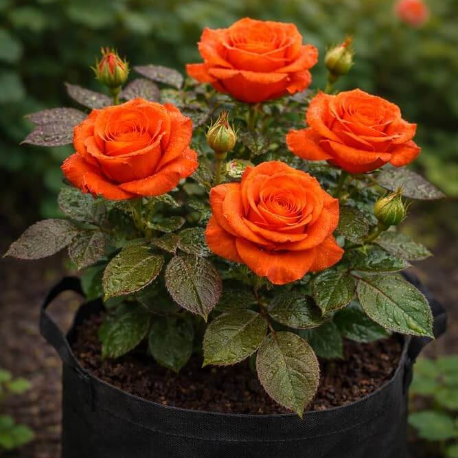 Orange Rose Seeds - Heirloom Flower Plant for Home Gardens
