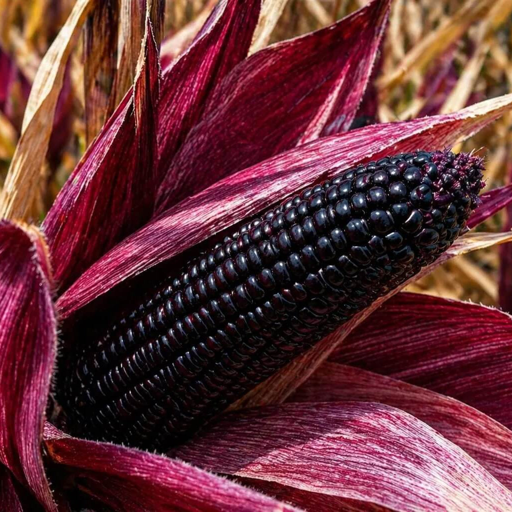 Purple Corn Seeds - Heirloom Vegetable Plant for Home Gardens