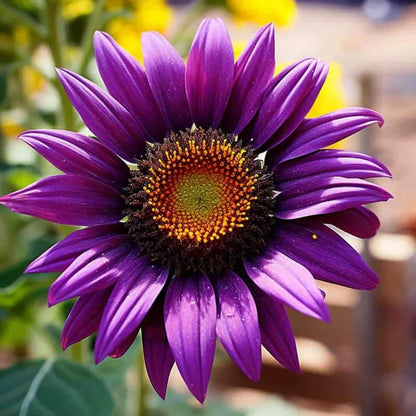 Purple Sunflower Seeds - Heirloom Flower Plant for Home Gardens