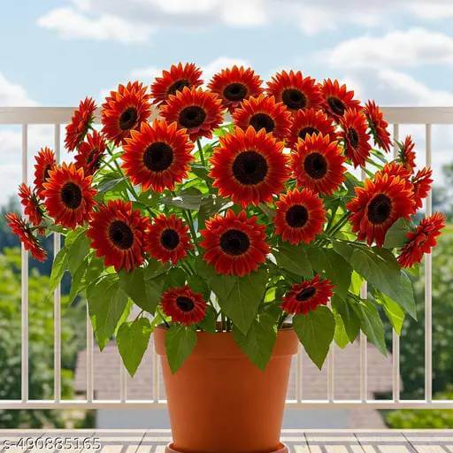 Red Velvet Sunflower Seeds - Heirloom Flower Plant for Home Gardens